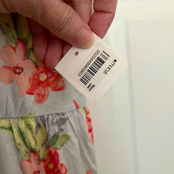 NWT Motherhood Maternity Floral Nursing Nightgown in Light Blue With Lace Trim - Picture 4 of 9